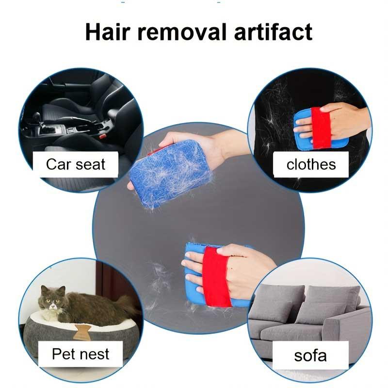 Pet Hair and Fluff Remover, Pet Hair Removal Brush, Plush Brush Gloves, Carpet and Bedding, Dog and Cat Furniture, Clothes