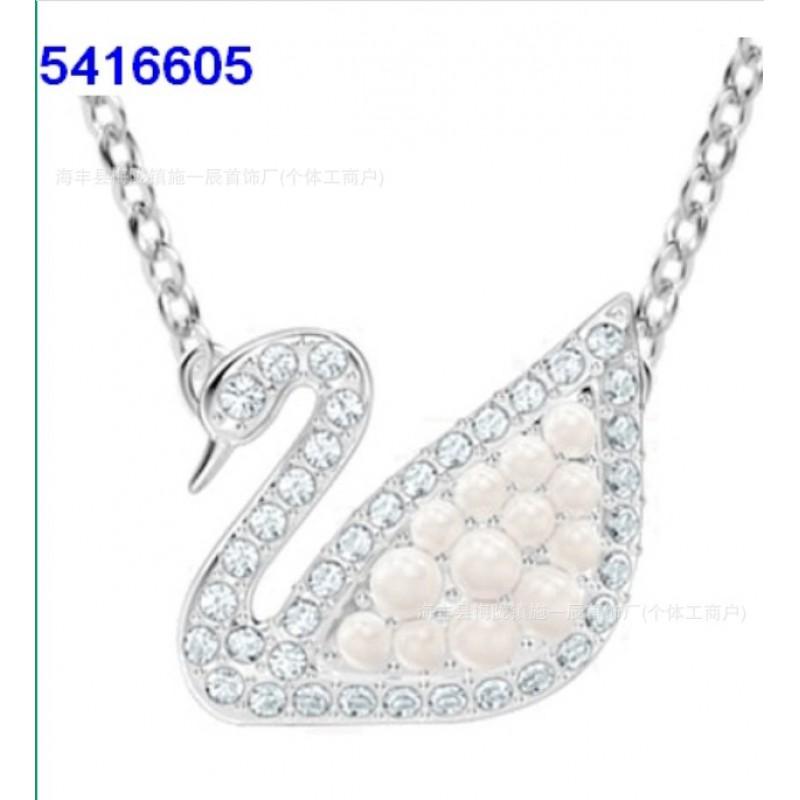 Womens Gradient Blue Swan Necklace Classic Clavicle Chain Fashion Jewelry