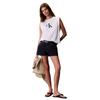 Calvin Klein Jeans Trendy Casual Letter Embroidered Round Neck Slim Fit Sleeveless Top T-Shirt Women tops 47G214G