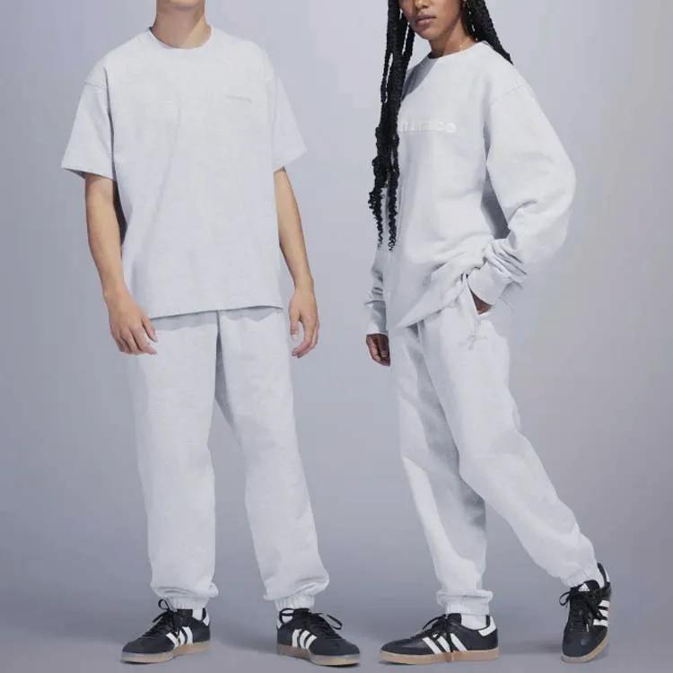 adidas Originals Knitted Sweatpants Unisex Light Gray Moderate Cuffed Pants (Unisex) Knitted Sweatpants HS4847