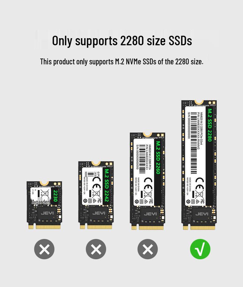 JEYI JiaYi USB4 NVMe M.2 SSD Enclosure, 40G Thunderbolt 3 Compatible