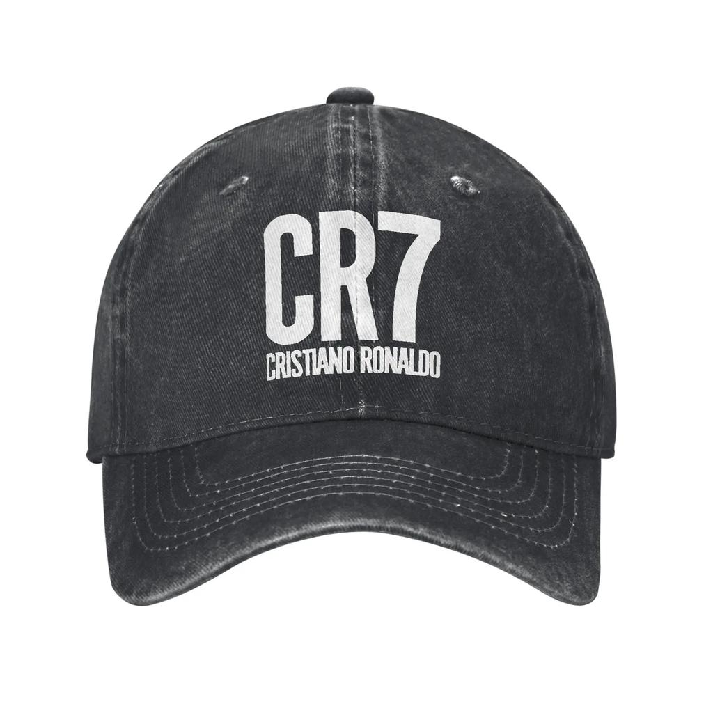 CR7 Cristiano-Ronaldo Sport Baseball Cap Casual Distressed Denim Sun Cap Unisex Women Outdoor Running Golf Unstructured Soft Caps