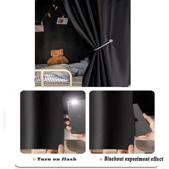 Dorm Home Solid Thicken Bunk Blackout Bed Curtains Cloth Bed Canopy Men Women Single Sleeper