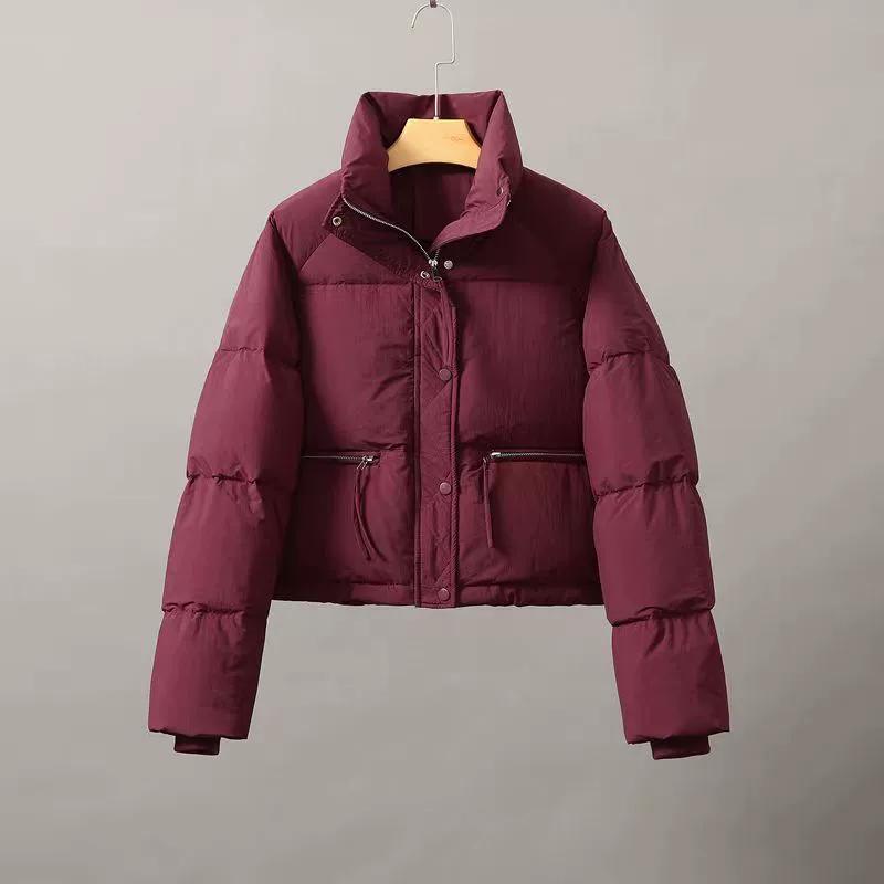 Jacket Women's Short, Jacket  All-match Stand-up Collar, Thick Bread-padded Jacket