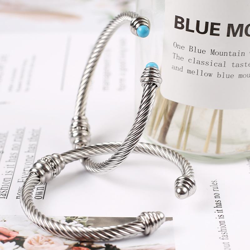 Bracciale Donna Bracciale in pellicola di seta Twke dorato dorato 18 carati Bracciale Twist Jackie alla moda