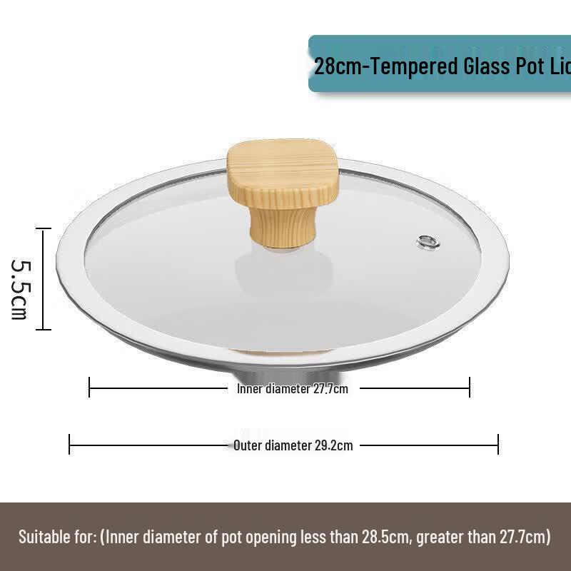 Qiwei Household Glass & Stainless Steel Pot Lid