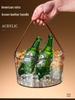 Acrylic Ice Bucket for Bars and Home - Small Beer Barrel Storage Container
