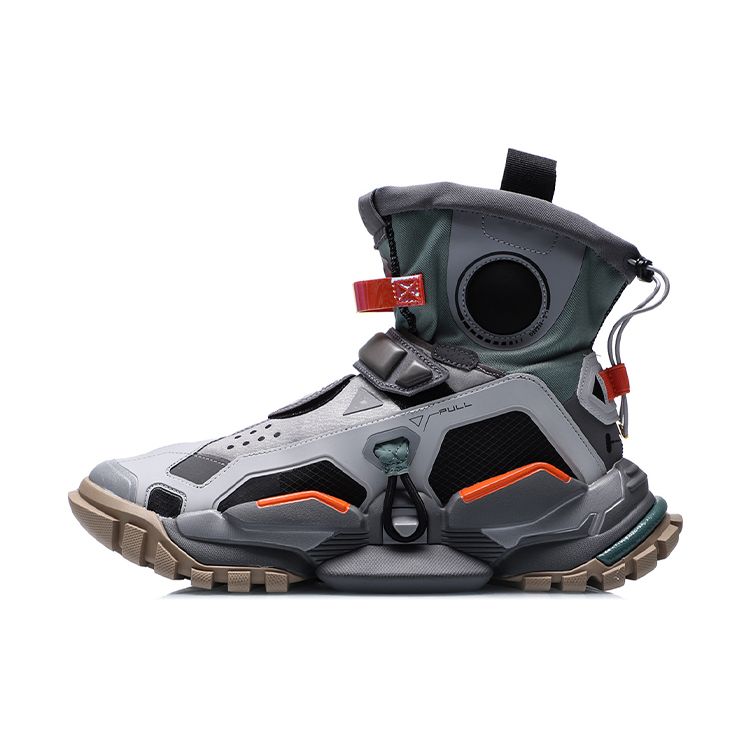 Li-Ning Reburn 2.0 HI DW Unisex High Top Retro Basketball Shoes Gray AGBQ108-5 36