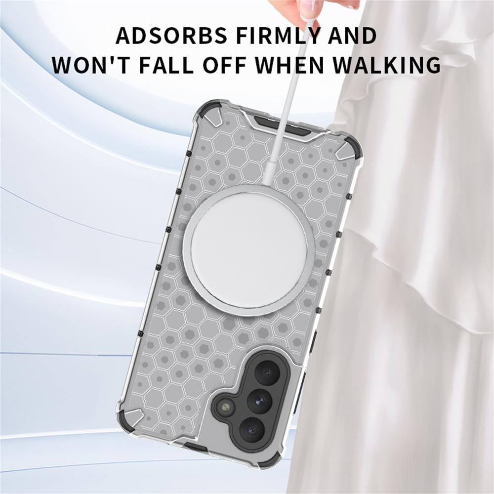 For Samsung Galaxy A56 5G/A36 5G Magnetic Case Honeycomb Design TPU + PC Phone Cover