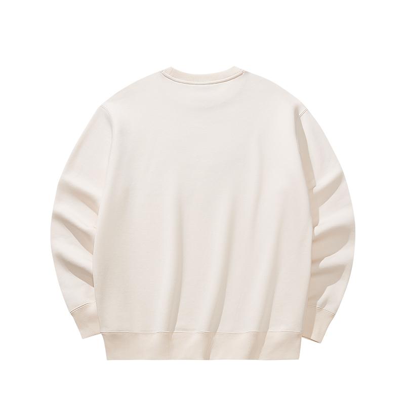 Anta Good Things Happen 2026 Casual Sports Crew Neck Long Sleeve Pullover Sweatshirt Men Sweatshirt Milk-Salt-White 152618706N-3