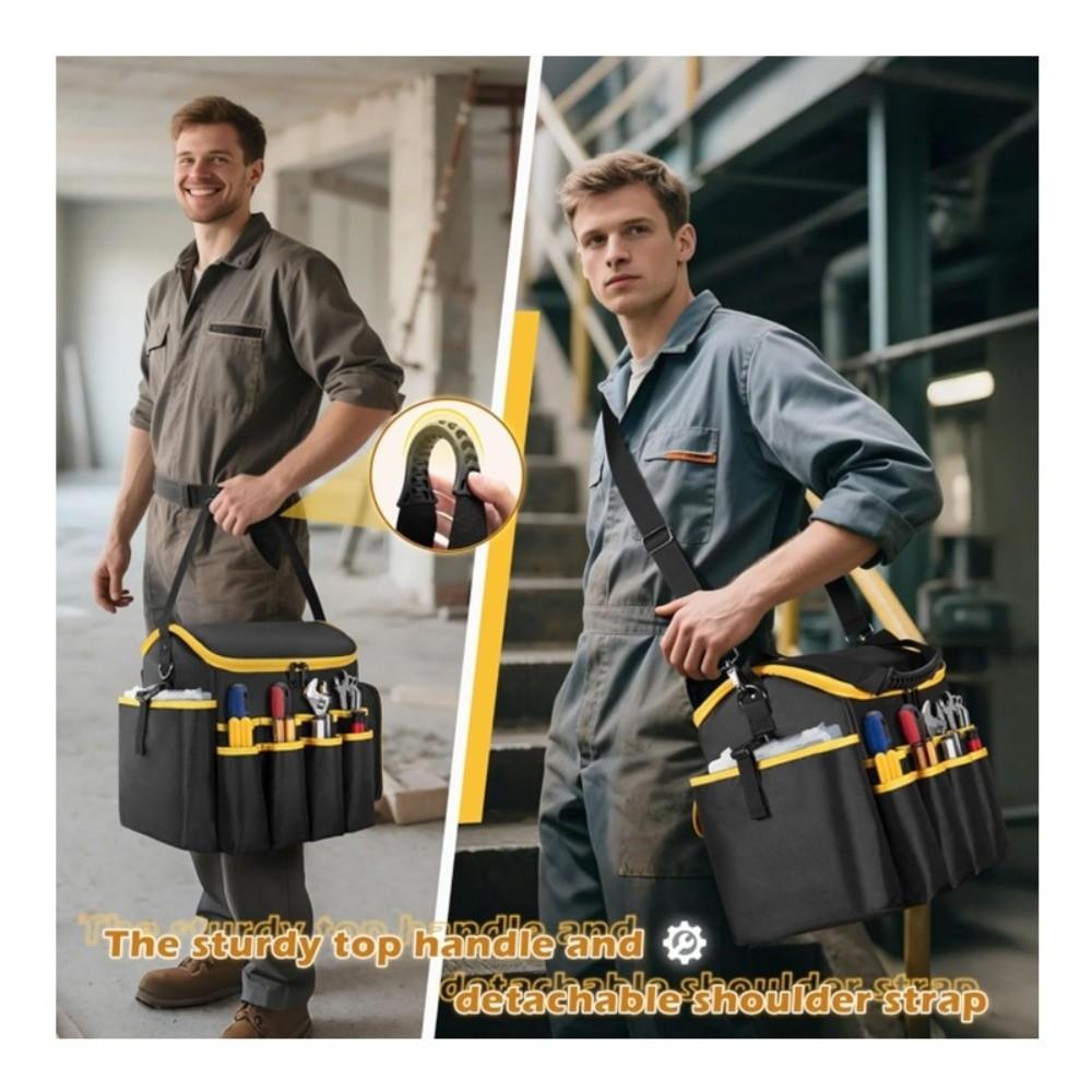 with Shoulder Strap Electrician Tool Bag Wear-resistant Toolkit for Electrician Mechanics