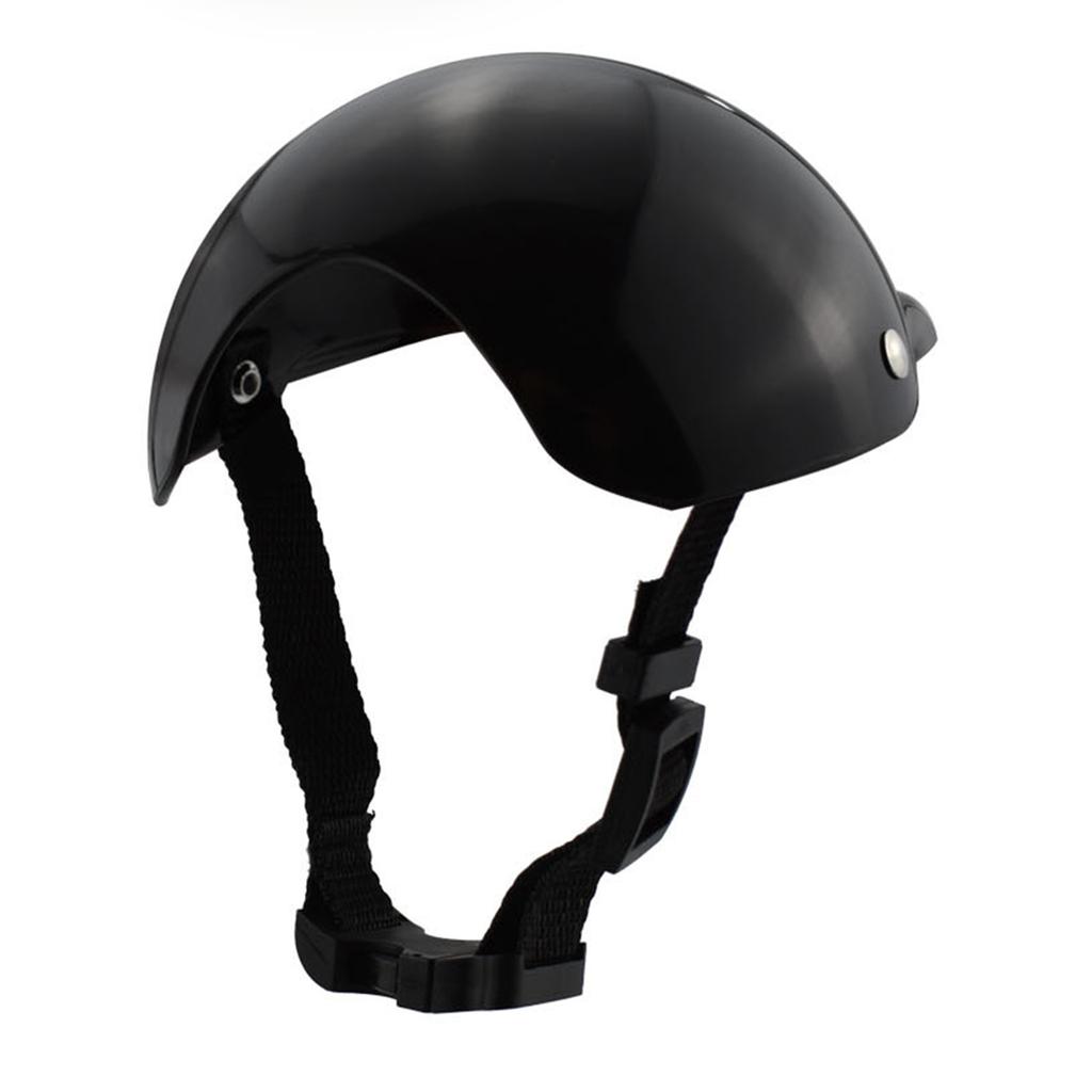 Pet Helmet Black Fall Resistant Dog Cat Motorcycle Helmet for Outdoor