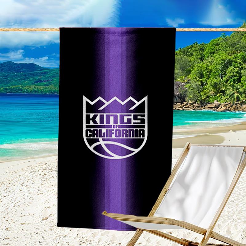 Kings Basketball Team Logo Quick-Dry Microfiber Beach Towel Super Soft & Absorbent for Bath, Beach, Travel Bath Time Accessory, Fan gifts