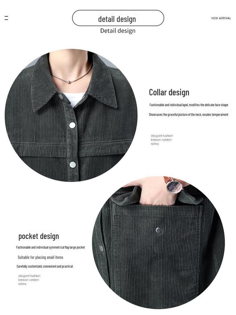 2024 Plus Size Fashion Blouse for Middle-Aged & Elderly Women - Spring/Autumn Rich Lady Shirt Jacket