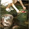1pc Handheld Bucket Outdoor Foldable Waterproof Sink Bucket Portable Travel Camping Fishing Storage Bucket