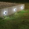 4 PCS Waterproof Garden Light 8 LED Deck Light Warning Light Solar Ground Lights  Walkway