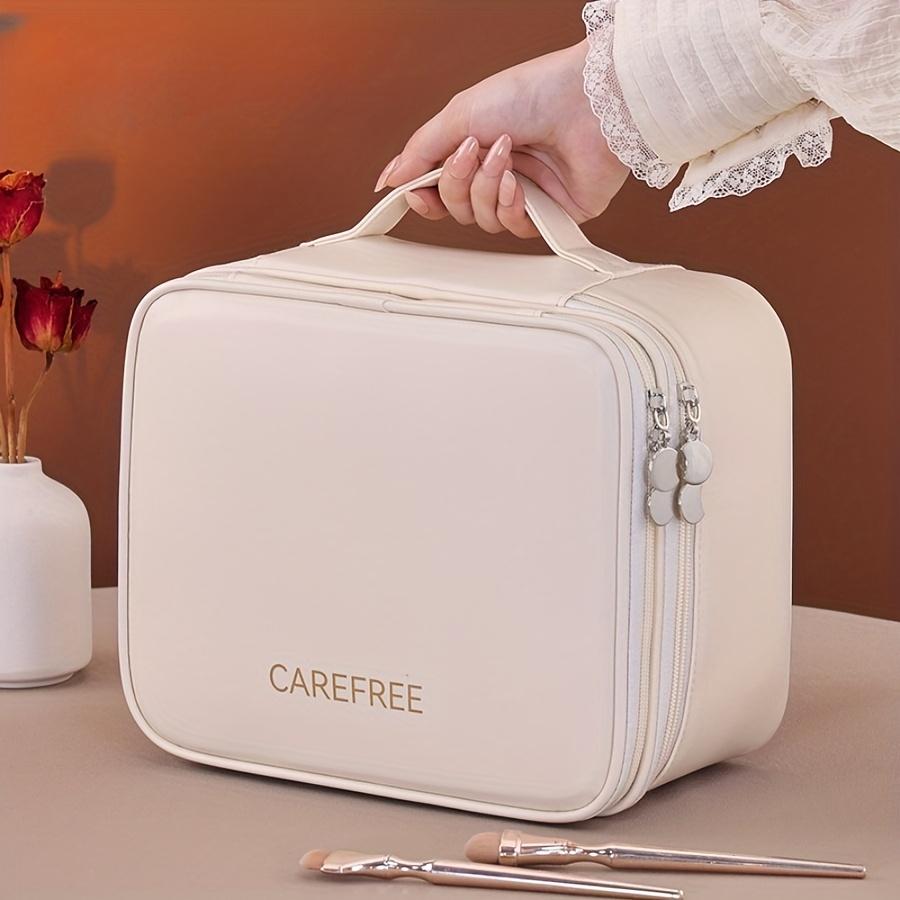 Large Capacity Cosmetic Bag Makeup Toiletries Organizer PU Leather Portable Travel Toiletry Pouch Women Makeup Storage Bag