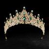 European Bridal Rhinestone Crown Headband: Alloy Hair Accessory for Weddings, Birthdays, and Banquets.