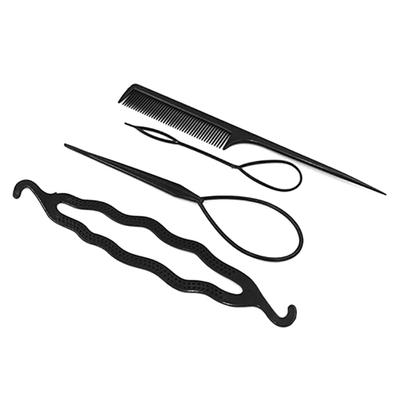 Dámské 4ks Hair Twist Styling Clip Stick Bun Maker Braid Tool vlasové doplňky
