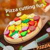 Wooden Pizza And Fruit Cutting Playset For Kids With Role Play Kitchen Toys