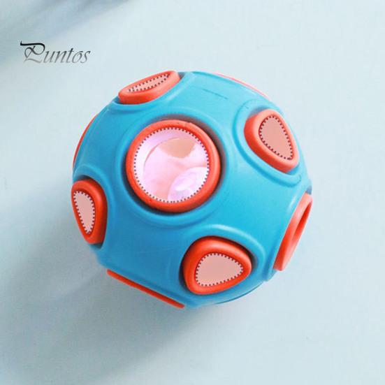 Hundeballer med klokkelyd Gummi hoppende henteball Tyggemotstandsdyktige tenner rengjøring Anemone Interaktiv ball for valper Små mellomstore hunder Interaktiv