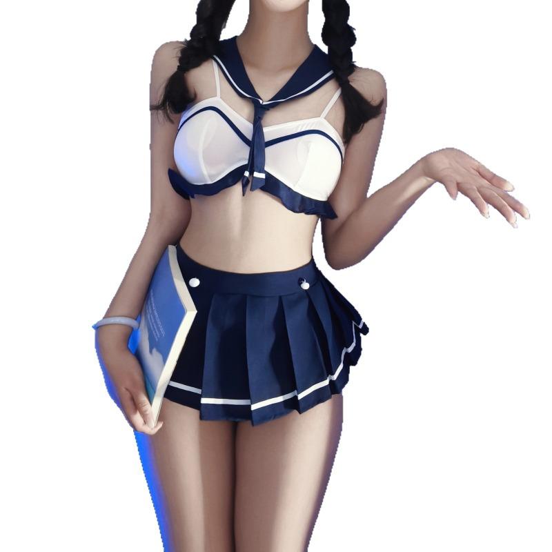 Japanese-style No-take Sailor Uniform Seduction Underwear Suit Sexy Student Skirt Hot Uniform