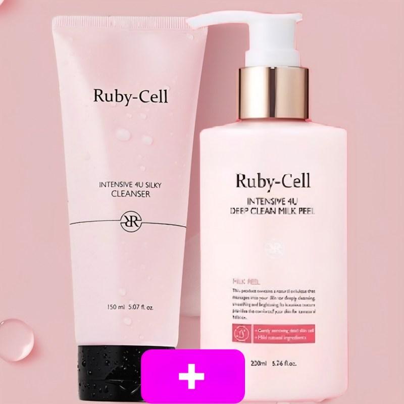 Rubycell Intensive 4U Silky Cleanser + Rubycell Deep Clean Milk Peel, 2-Set