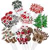 DUOLEIMI Christmas Cake Toppers, Cake Picks, 40 Pieces, Cupcake Toppers, Cute Deer, Christmas Tree, Cake Decorations, Christmas Ornaments, Christmas P