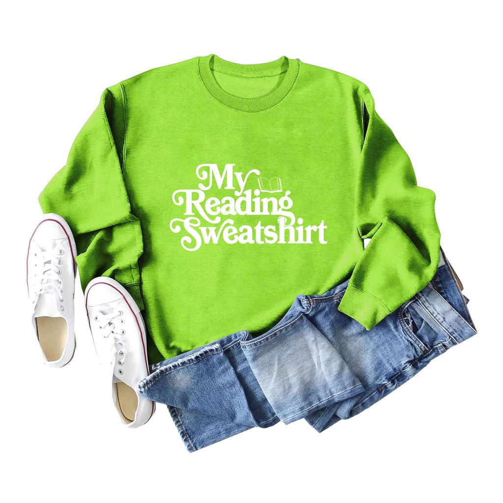 Cross-Border European & American Fashion Casual Letter Print Round Neck Sweatshirt