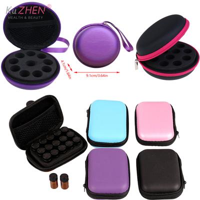 1-2ml PU Portable Essential Oil Case 10 Bottles Perfume Oil Bag Essential Oil Box Travel Organizer Carrying Holder Storage Bag
