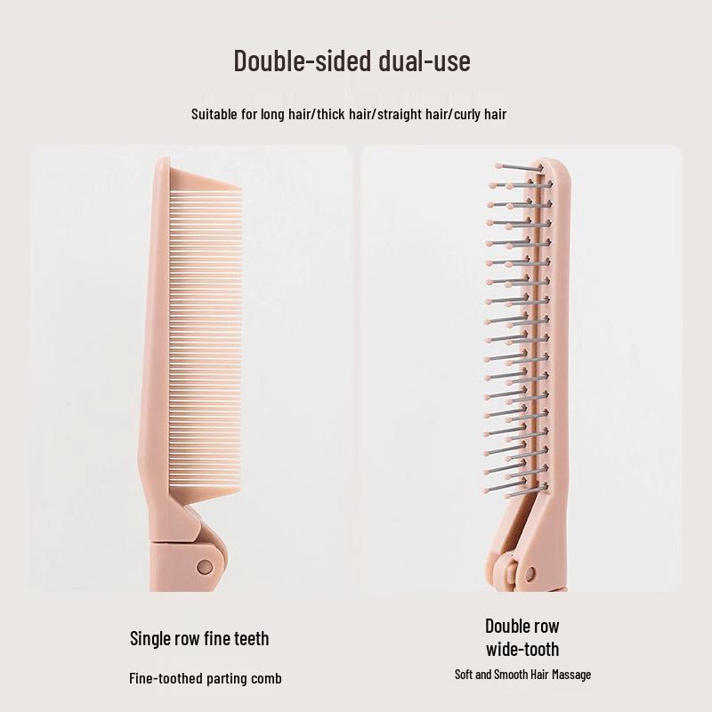 Portable Mini Folding Comb for Kids and Adults - Ideal for Braiding, Fine Tooth Bangs, Travel-Friendly