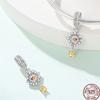 Warm Copper Butterfly Spring Bouquet Charm Beads Suitable Fit Pan Original Bracelet Diy Jewelry Gift