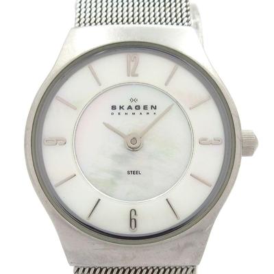 Used SKAGEN Watch - 233XSSS Ladies Shell Dial White Shell
