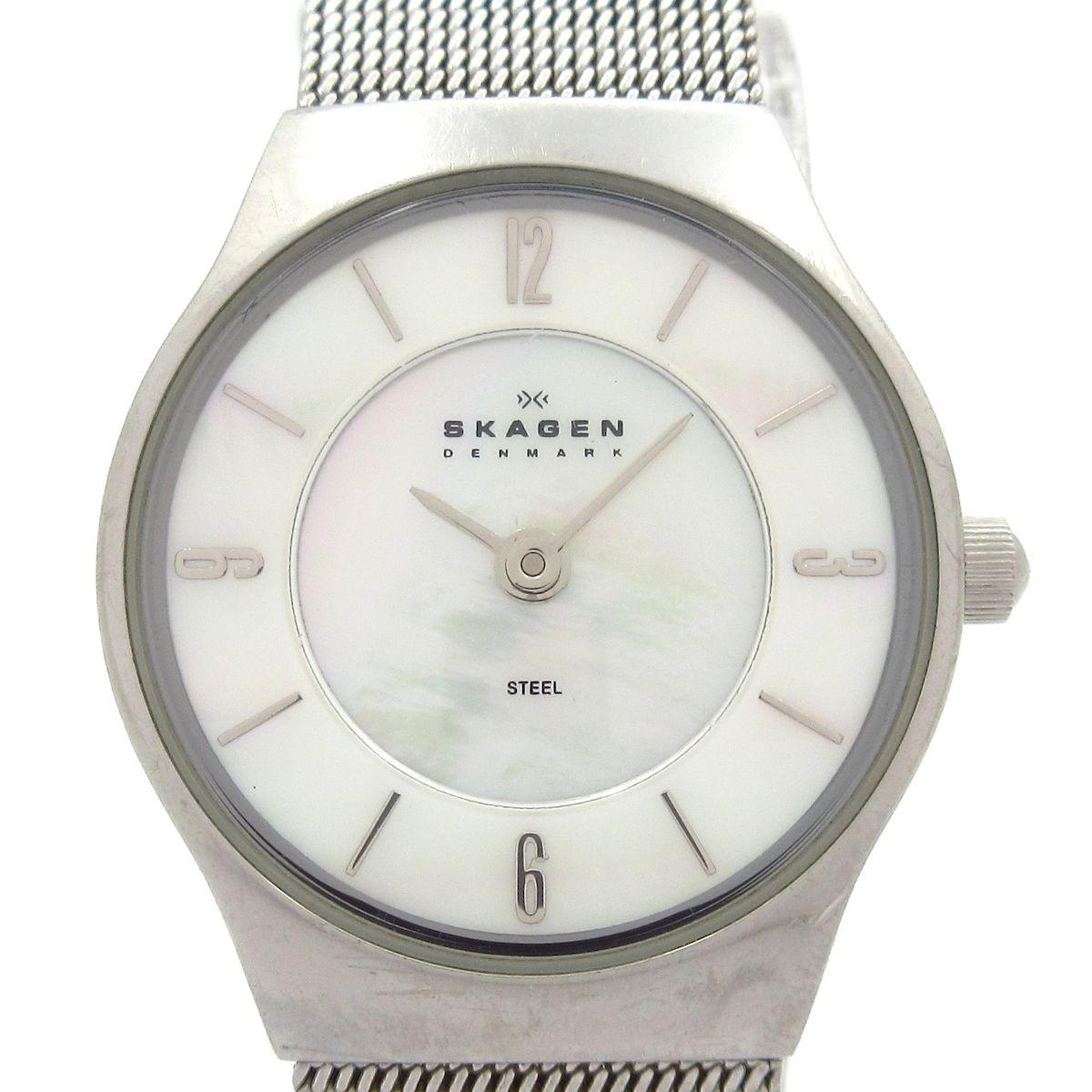 Used SKAGEN Watch - 233XSSS Ladies Shell Dial White Shell