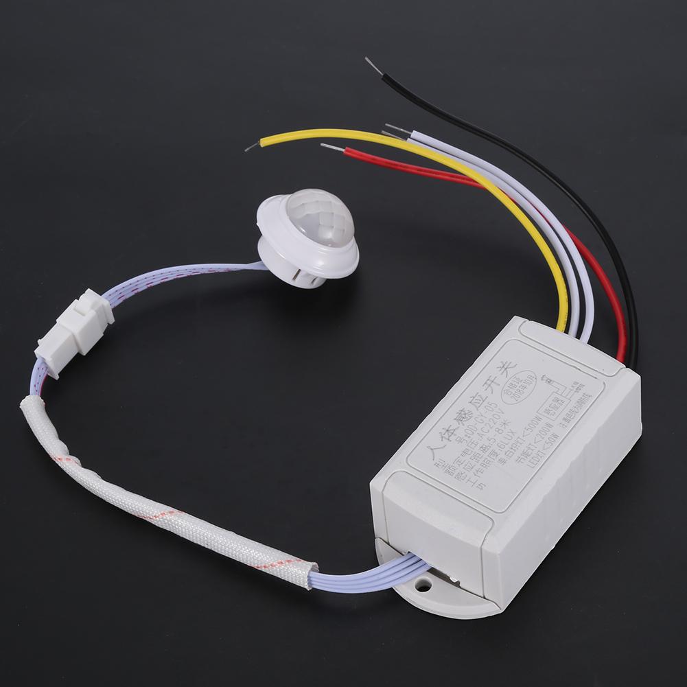 220V Mini Adjustable Infrared Sensor Human Body Induction Switch for Light Lamp