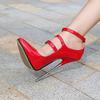 Damen Stiletto-Schuhe, spitze Zehen-Pumps, sexy Catwalk, 16 cm Absatz WZ