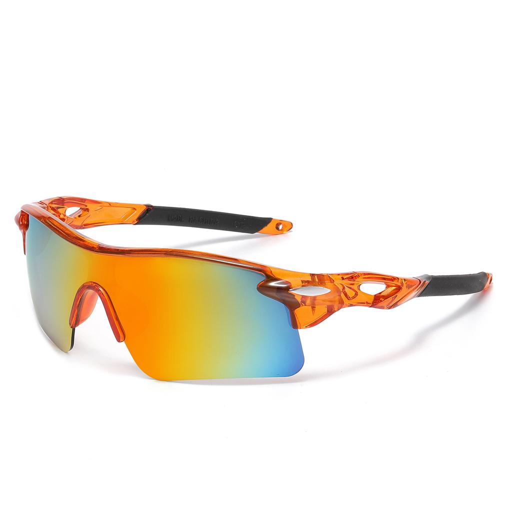 Cross Border New Sports Sunglasses European American Colorful Cycling Glasses Men's Women's Outdoor Windproof Fashion Trend