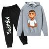 TZWY2026 Autumn Mbappé Printed Children's Hoodie Suit Sweatshirt Pants Two-piece Suit Boys and Girls Outdoor Sportswear Baby Clothes