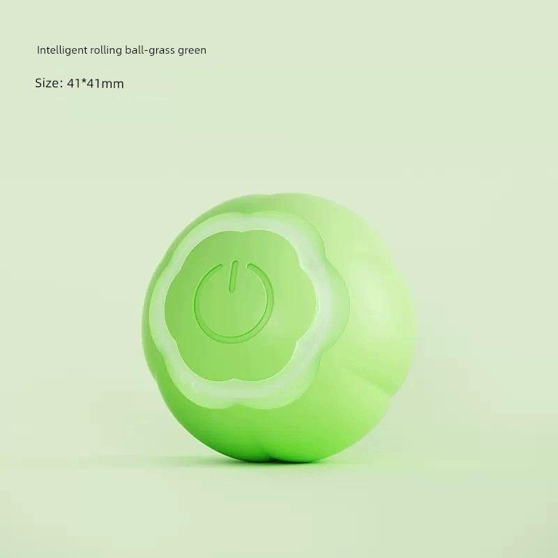 

Meiyue Pet Cat Toy Automatic Cat Teasing Ball Self-Hi Relieving Stuffy Intelligent Gravity Rolling Ball Pet Supplies Grass Green