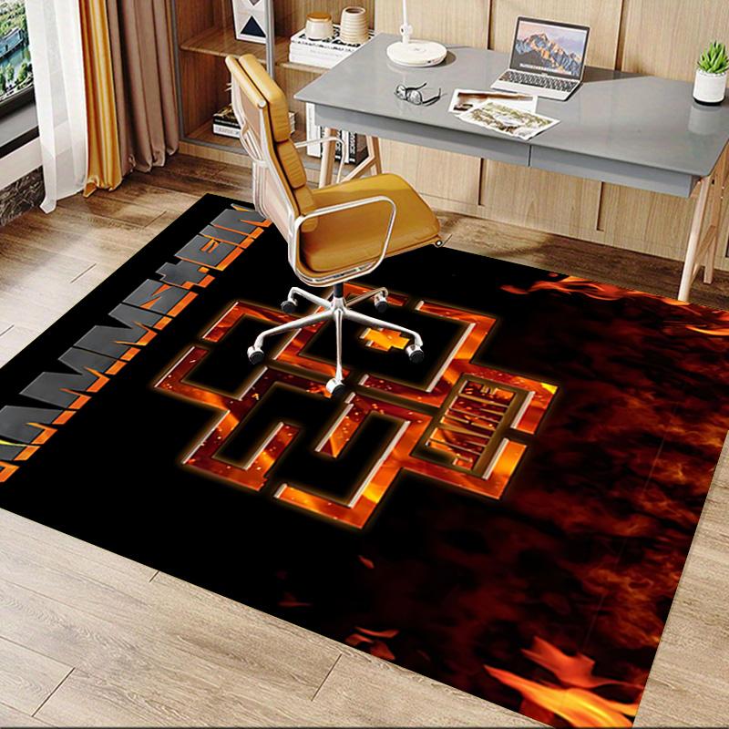 1pc Rammstein Heavy Metal Carpet for Playroom Bedroom Living Room Sofa Home Decor,kids Game Area Rug Non-slip Floor Mat Y730165