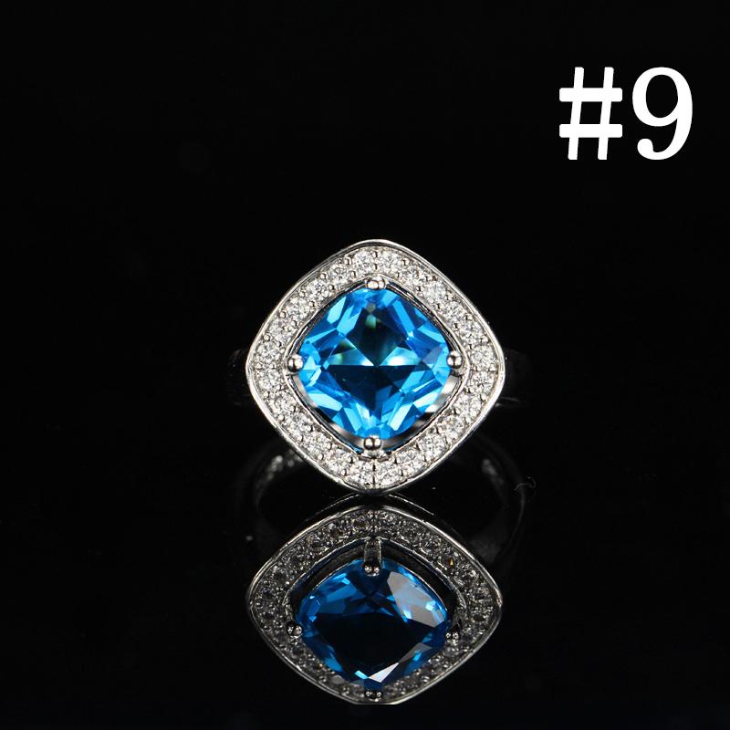 CMM Classic Design 0.8 Ct Princess Cut Fashion Square AAA+ CZ Zirconia White Golden Engagement Women Rings