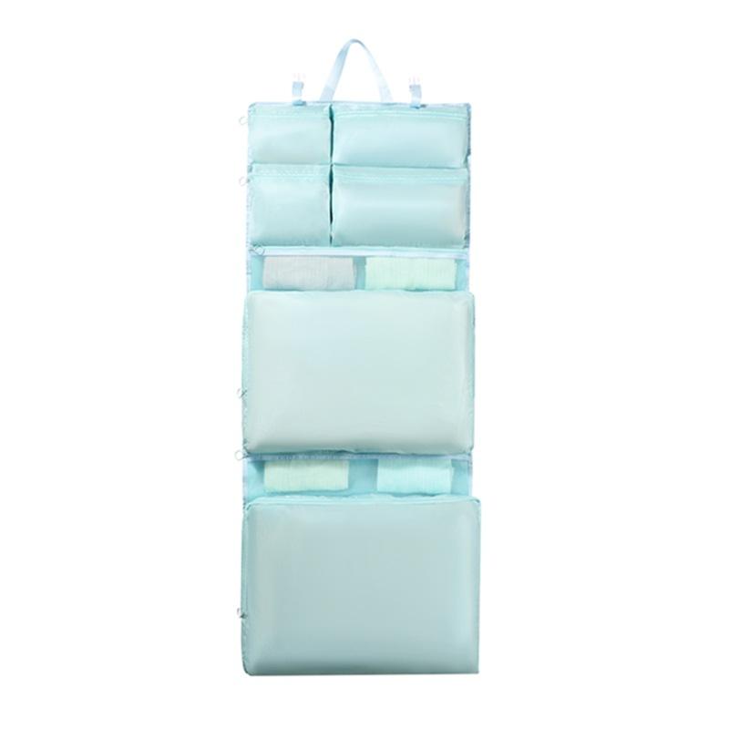 1Pc Travel Storage Hanging Bag Portable Portable Portable Grid Clothing Sundries Storage Bag Sub-packaging Clothing Organizing Bag