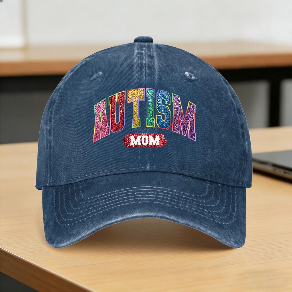 Autism Mom Sun Baseball Cap Unisex-Teens Custom Logo Hip Hop Hats Summer Stylish Outdoor Sports Adjustable Snapback Cap