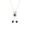 Blue Diamond Lucky Necklace: Adjustable, Luxe Sweater Chain for Women - Trendy & Versatile for Autumn/Winter