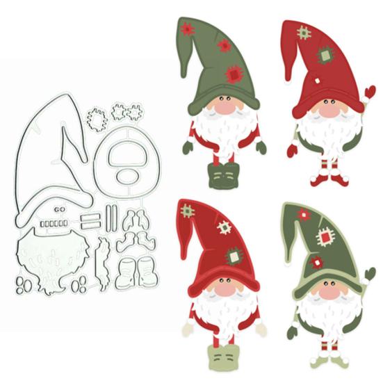 Xmas Santa Claus Cutting Dies DIY Scrapbook Paper Cards Photo Craft Stencil Mold