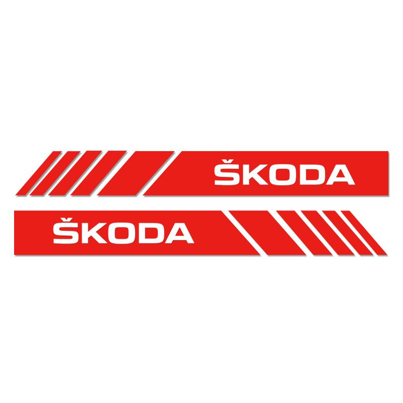 CGT1 20*2cm car rearview mirror side sticker waterproof decal, suitable for Skoda Octavia, Scala, Rapid, Kamiq, Kodiaq, Fabia, Superb