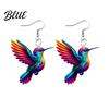 Lady Ear Jewelry 1 Pair Acrylic Colorful Bird Dangle Earrings
