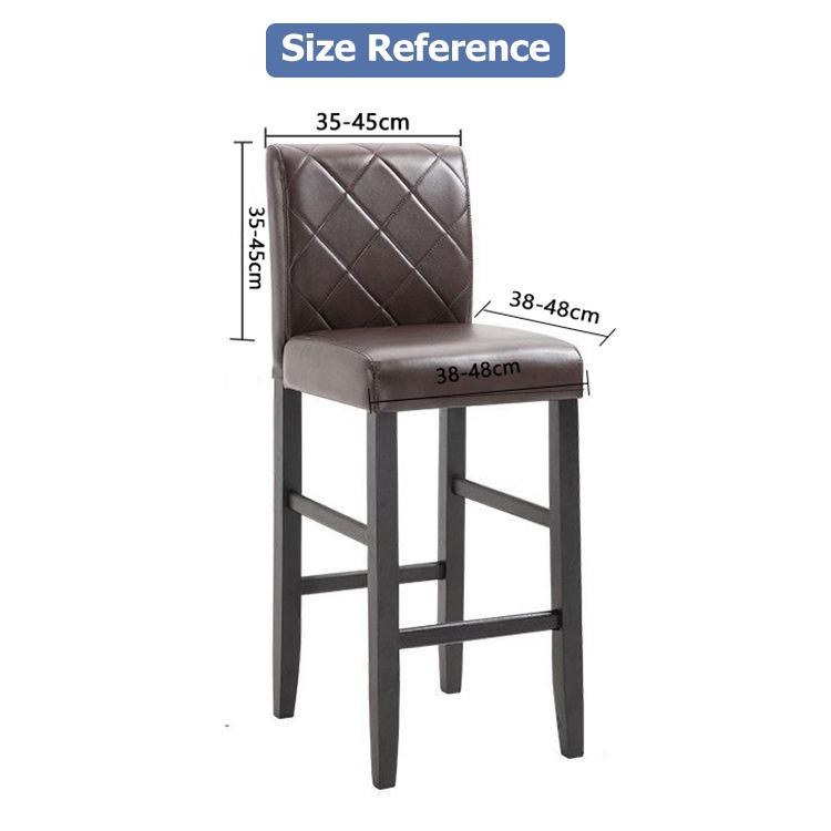 Elastic Short Chair Furniture Cover Spandex Fabric Printed Bar Stool Seat Covers Chair Protector Slipcovers For Cafe Dining Space Kitchen Washable