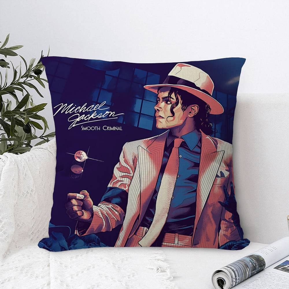 80s Pop Singer Michael Jackson Personalized Pillow Cover Kids Bedroom Wild Party Decor Pillowcase Kid Birthday Shower Gift
