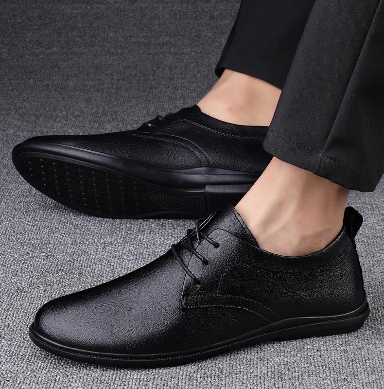 High Quality Brand Men's Genuine Leather Shoes Office Business Shoes Men's Formal Shoes Cotton Men's Driving Shoes Soft Soles